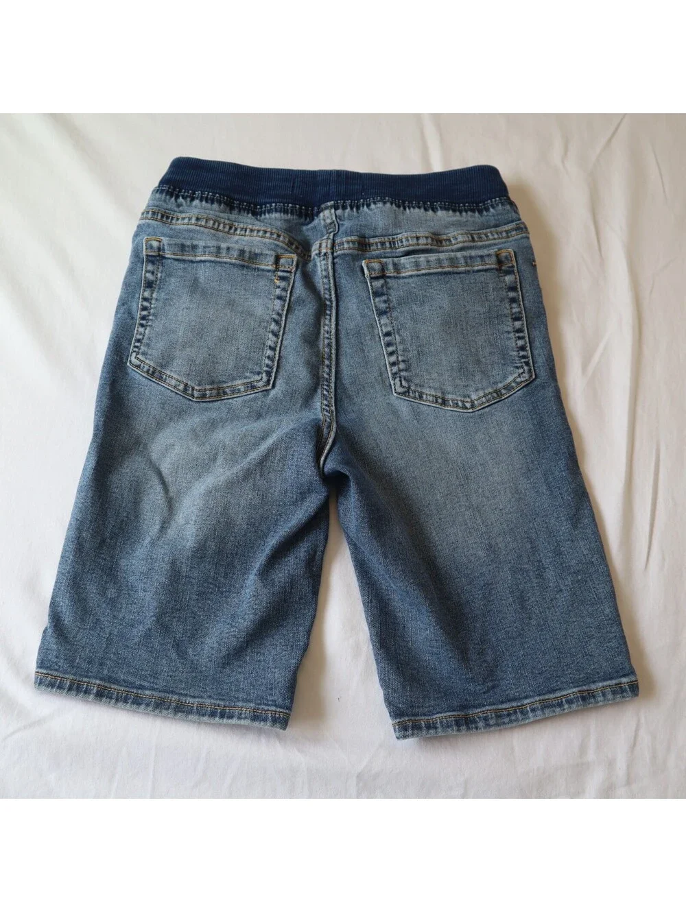 Old Navy Boys Denim Karate Slim Shorts Size L Blue
